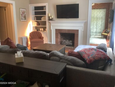 Living Room with Built-in Bookcase