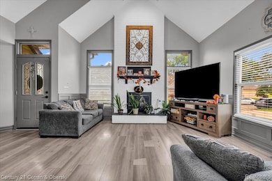Living room w/ cathedral ceiling!