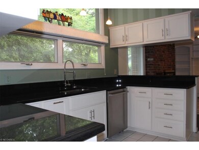 Bright Kitchen with white cabinets, stainless appl