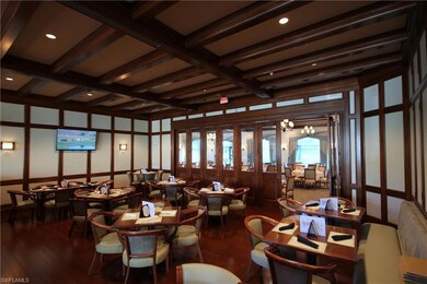 Building lobby with coffered ceiling and beamed ceiling