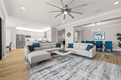 Family room, dining room & kitchen
