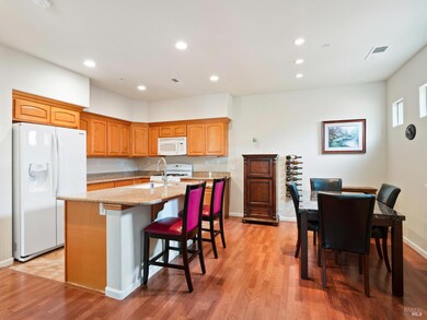 Kitchen view showing dining area.