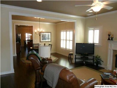 Great room flows into large formal dining