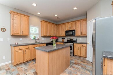Spacious kitchen with food prep island