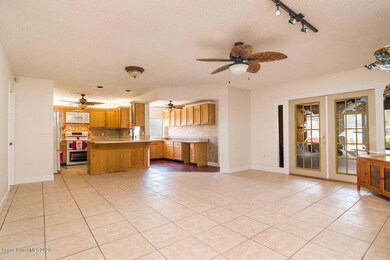 family room to kitchen