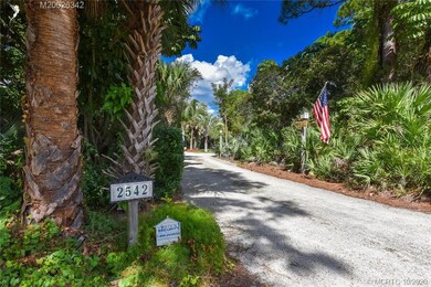 Driveway leading to main house and guest house