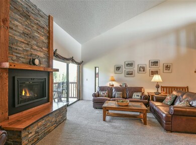 Cozy gas fireplace