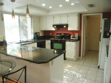Granite counters in kitchen