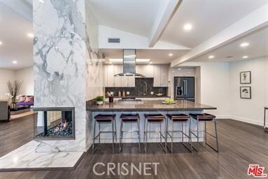 Kitchen Bar area w/ previous staging