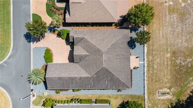 A bird's eye view shows that there is no grass. Th