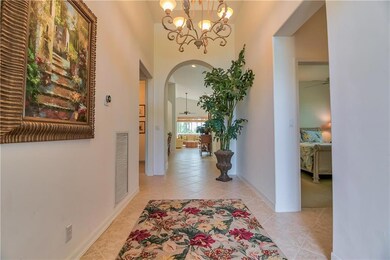Beautiful tile floors and light fixtures