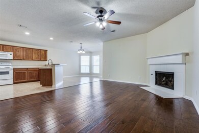 Living Room Open to Kitchen and Dining