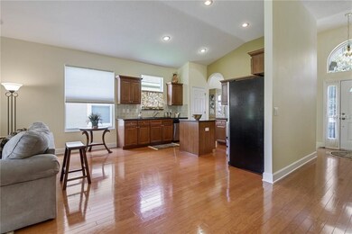 Gleaming wood Floors and Recessed Lighting!