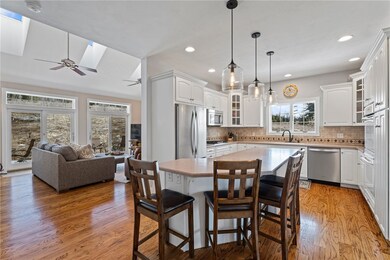 Large kitchen island- great space for entertaining