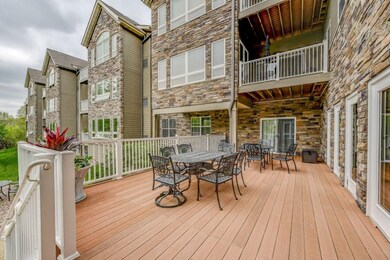 Community deck with lovely woods and wetland views