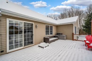 Extra large Trex deck with access to kitchen