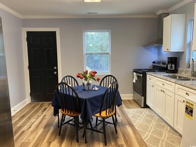 Interior space with light hardwood / wood-style fl