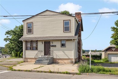 Front of home on corner