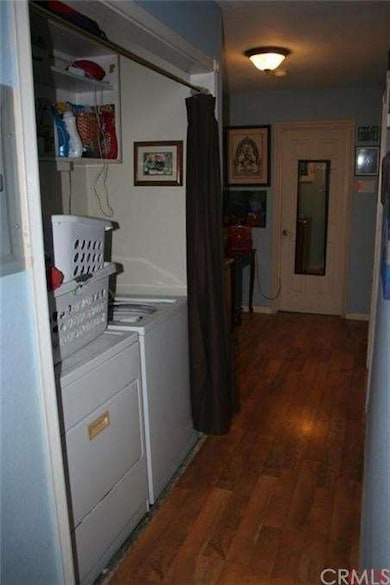 Inside, full size laundry.  There is also a little