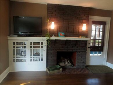 Exterior Front. Charming built ins with gas firepl