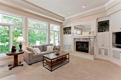 Great room features 11 foot ceilings, deep crown m