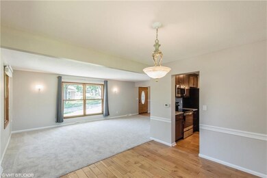 living room and dining