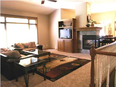 View of the Living Room from the entry foyer. Note
