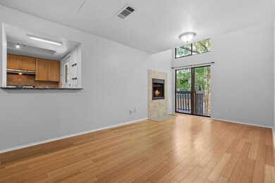 Unfurnished living room with light wood finished 