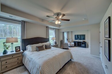 Tray ceiling is included in this plan's master bedroom.