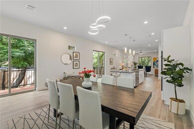 Dining space with plenty of natural light, visibl