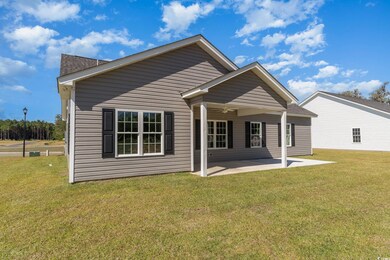 Rear view of property with a patio, a yard, and ce