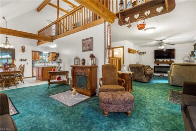 Looking into the kitchen and family room from the 