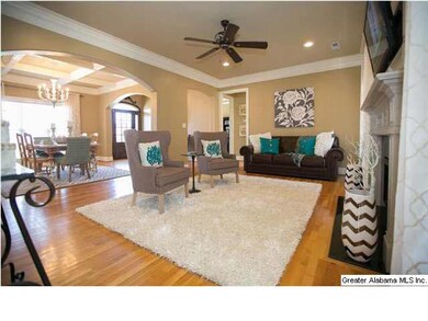 Living room with fireplace.