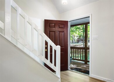 Foyer featuring light hardwood / wood-style floori