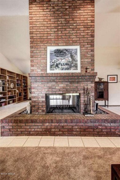Stunning brick fireplace