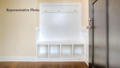 Front door entry with built-in drop zone