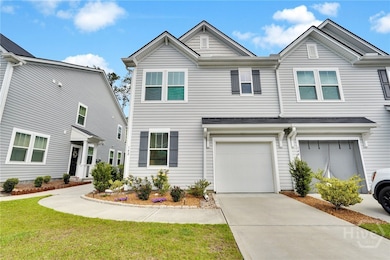 One car garage with space on the driveway to park