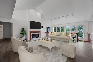 Virtually staged great room