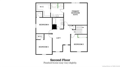 Second Floor - Finished home may vary slightly