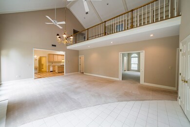 Balcony to bedrooms overlooks great hall