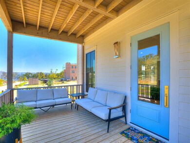 Wooden deck featuring an outdoor hangout area