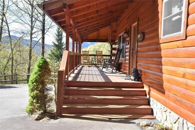 Enter the wrap-around covered porch