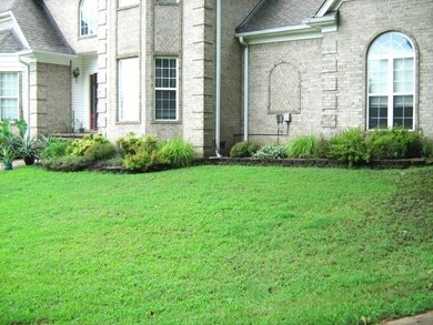 Nicely landscaped flower bed
