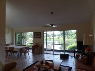 View from great room to lanai & pond