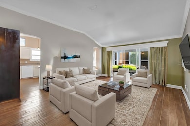 Virtually staged designated Living Room area