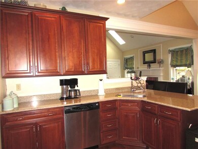The kitchen has an open feel