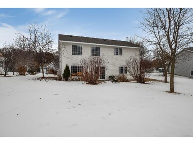 Large back yard with mature trees