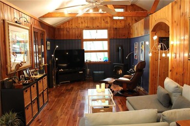 Warm wood ones with propane woodstove.