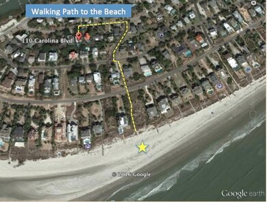 Walking Path to the Beach - Yellow Line