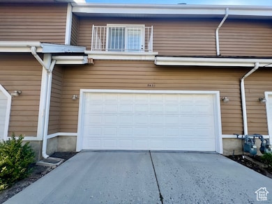 Garage with driveway